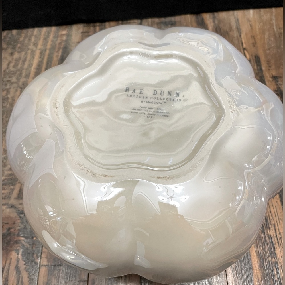 Rae Dunn Mother of Pearl “MAGIC” Pumpkin Canister - Picture 2 of 7
